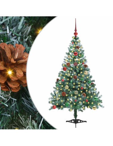 Albero di Natale artificiale Verde 150 cm PVC e Acciaio
