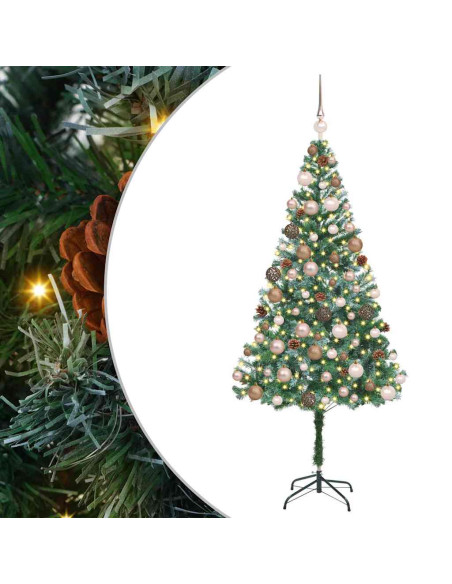 Albero di Natale artificiale Verde 180 cm PVC e Acciaio