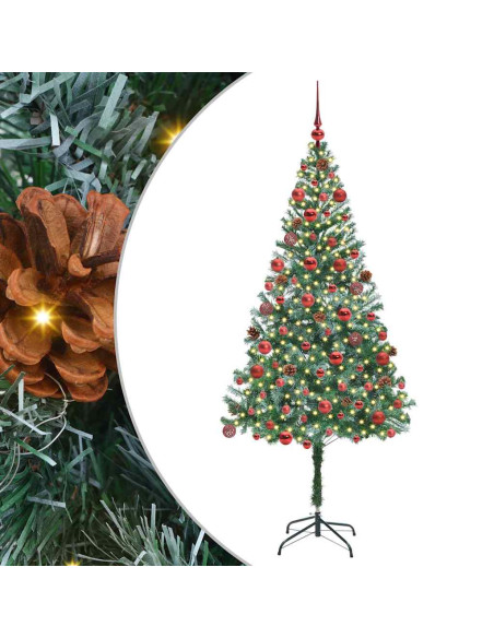 Albero di Natale artificiale Verde 180 cm PVC e Acciaio
