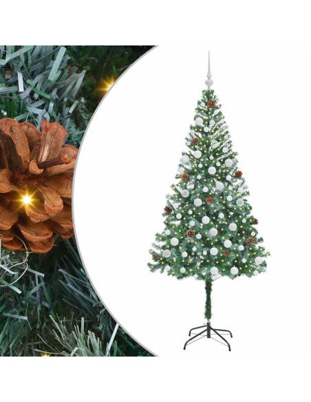 Albero di Natale artificiale Verde 180 cm PVC e Acciaio