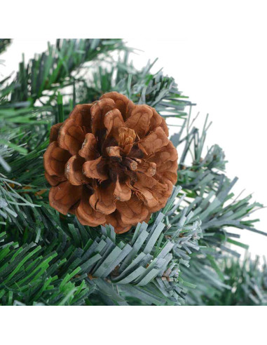 Albero di Natale artificiale Verde 180 cm PVC e Acciaio