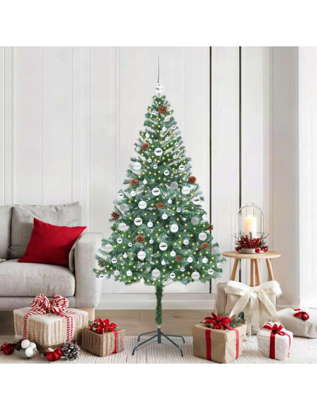 Albero di Natale artificiale Verde 180 cm PVC e Acciaio