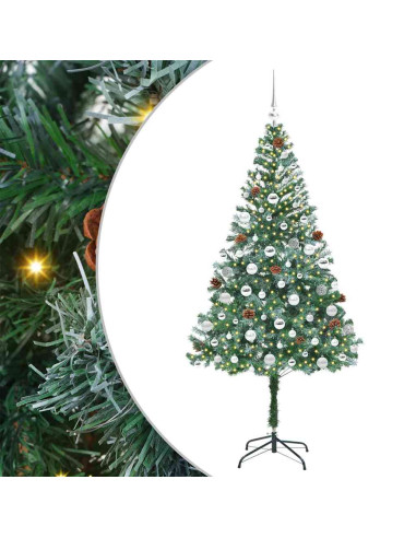 Albero di Natale artificiale Verde 180 cm PVC e Acciaio