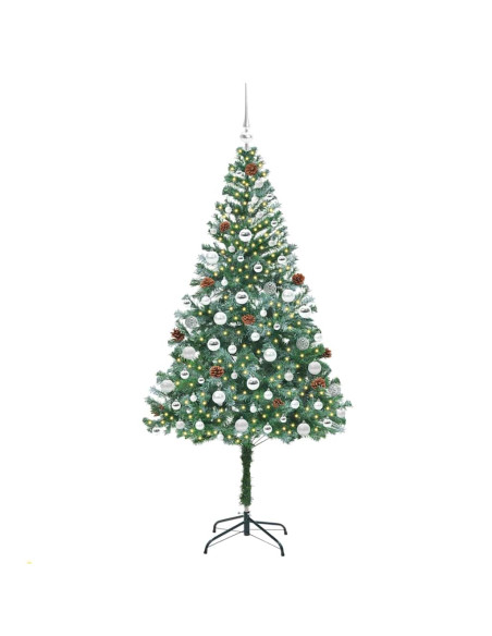 Albero di Natale artificiale Verde 180 cm PVC e Acciaio