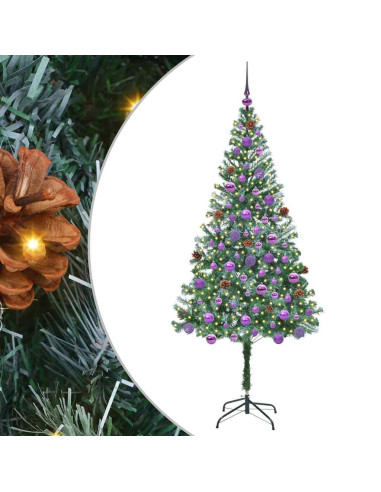 Albero di Natale artificiale Verde 180 cm PVC e Acciaio