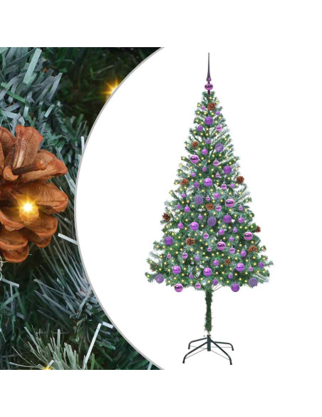 Albero di Natale artificiale Verde 180 cm PVC e Acciaio