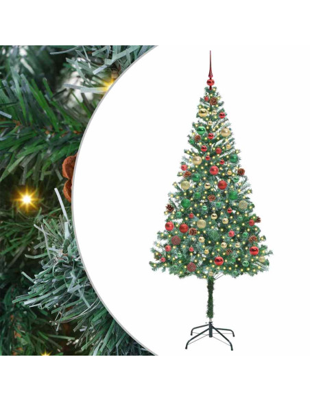 Albero di Natale artificiale Verde 180 cm PVC e Acciaio
