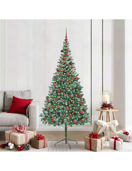 Albero di Natale artificiale Verde 210 cm PVC e Acciaio