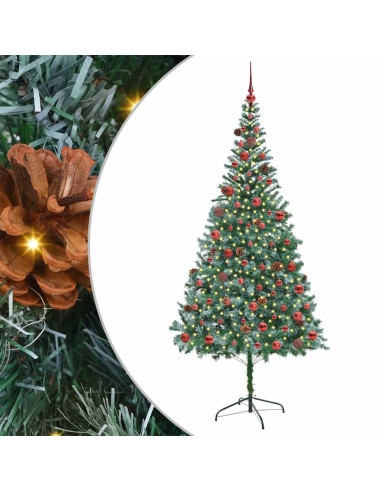 Albero di Natale artificiale Verde 210 cm PVC e Acciaio