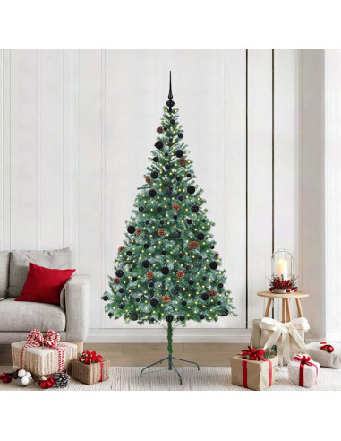 Albero di Natale artificiale Verde 210 cm PVC e Acciaio