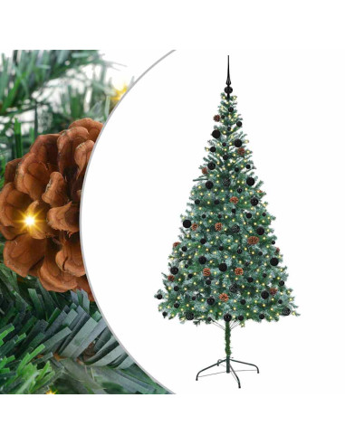 Albero di Natale artificiale Verde 210 cm PVC e Acciaio