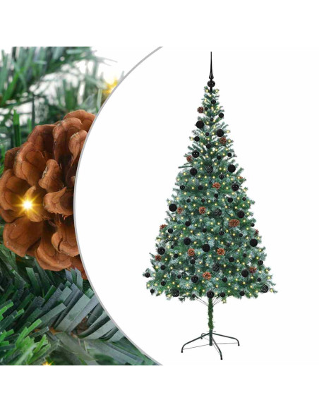Albero di Natale artificiale Verde 210 cm PVC e Acciaio