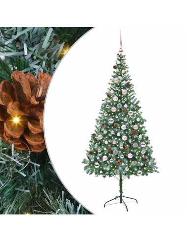 Albero di Natale artificiale Verde 210 cm PVC e Acciaio