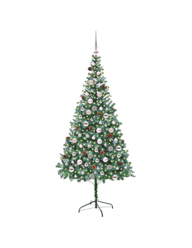 Albero di Natale artificiale Verde 210 cm PVC e Acciaio