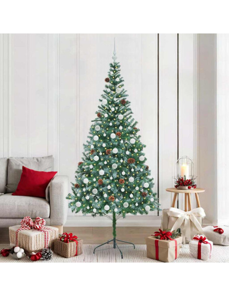 Albero di Natale artificiale Verde 210 cm PVC e Acciaio