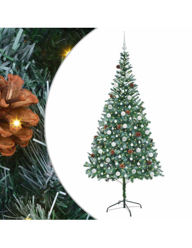 Albero di Natale artificiale Verde 210 cm PVC e Acciaio