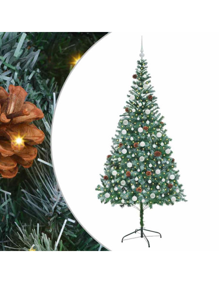 Albero di Natale artificiale Verde 210 cm PVC e Acciaio