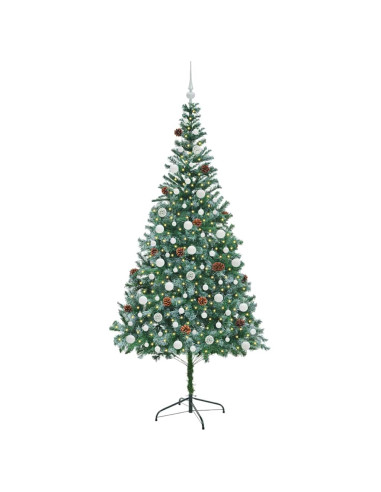 Albero di Natale artificiale Verde 210 cm PVC e Acciaio