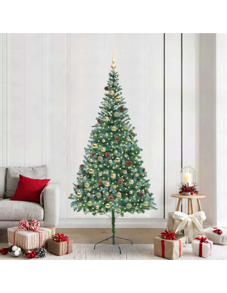 Albero di Natale artificiale Verde 210 cm PVC e Acciaio