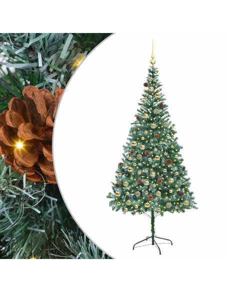 Albero di Natale artificiale Verde 210 cm PVC e Acciaio