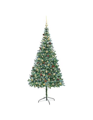 Albero di Natale artificiale Verde 210 cm PVC e Acciaio