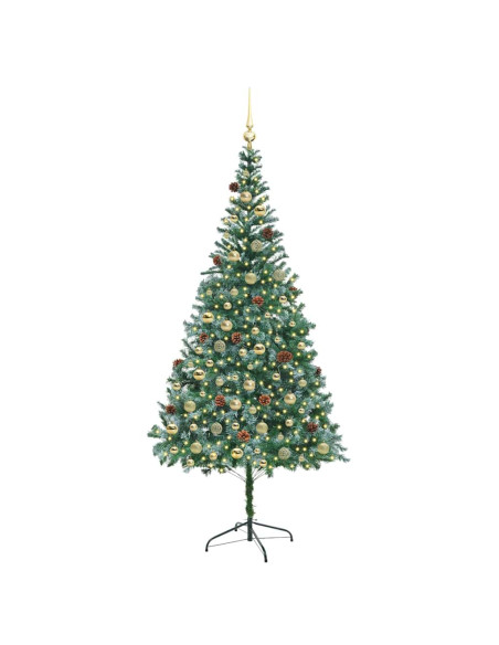 Albero di Natale artificiale Verde 210 cm PVC e Acciaio