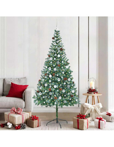 Albero di Natale artificiale Verde 210 cm PVC e Acciaio