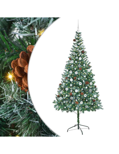 Albero di Natale artificiale Verde 210 cm PVC e Acciaio