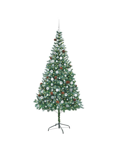 Albero di Natale artificiale Verde 210 cm PVC e Acciaio