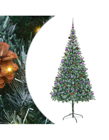 Albero di Natale artificiale Verde 210 cm PVC e Acciaio