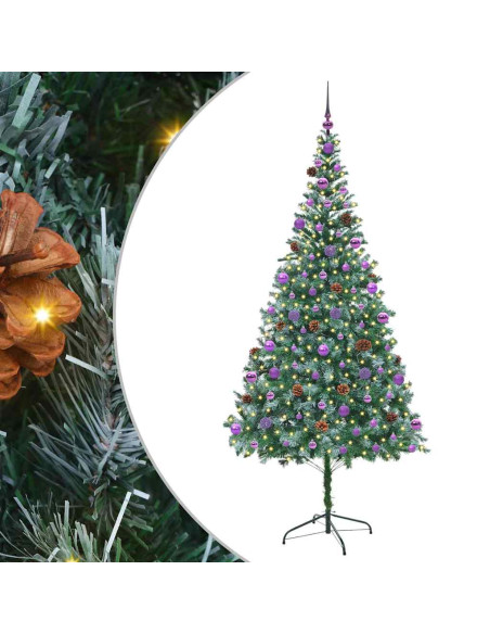Albero di Natale artificiale Verde 210 cm PVC e Acciaio