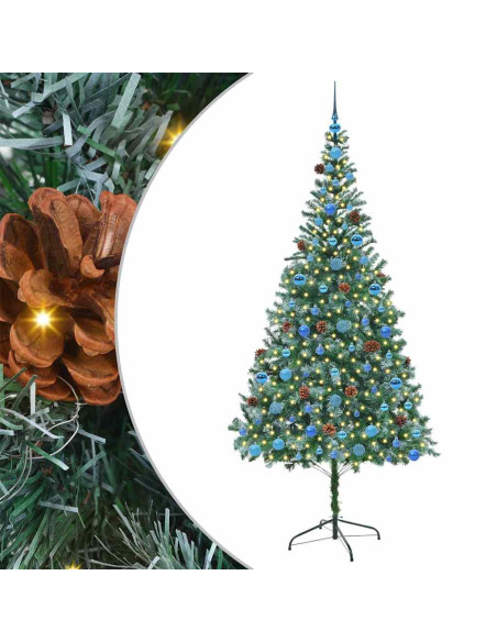 Albero di Natale artificiale Verde 210 cm PVC e Acciaio