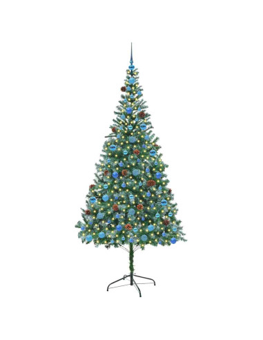 Albero di Natale artificiale Verde 210 cm PVC e Acciaio