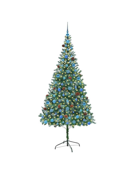 Albero di Natale artificiale Verde 210 cm PVC e Acciaio