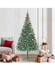 Albero di Natale artificiale Verde 210 cm PVC e Acciaio 2