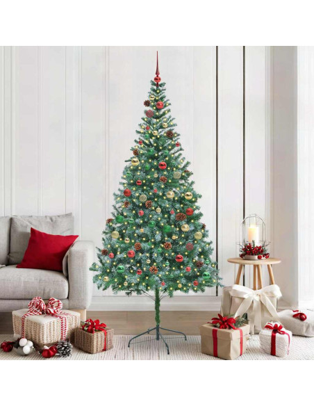 Albero di Natale artificiale Verde 210 cm PVC e Acciaio