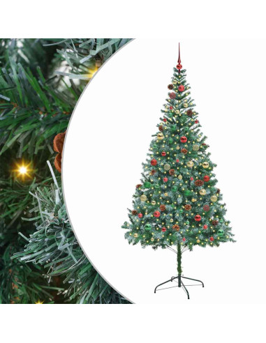 Albero di Natale artificiale Verde 210 cm PVC e Acciaio