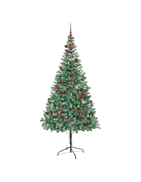 Albero di Natale artificiale Verde 210 cm PVC e Acciaio