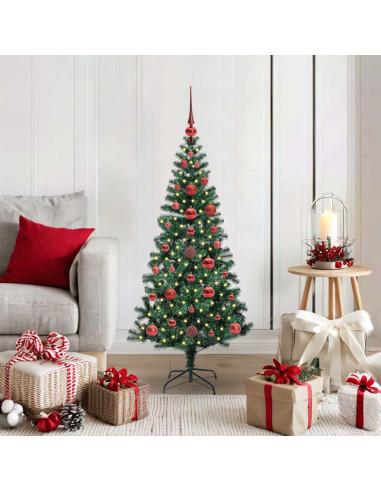 Albero di Natale artificiale con luci integrate Verde 120cm