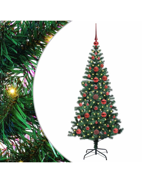 Albero di Natale artificiale con luci integrate Verde 120cm