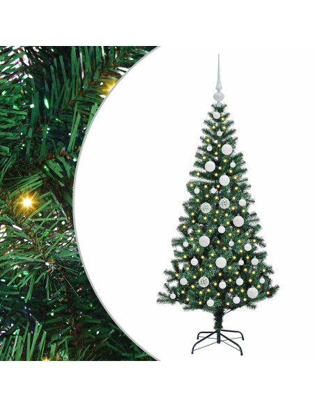 Albero di Natale artificiale con luci integrate Verde 120cm