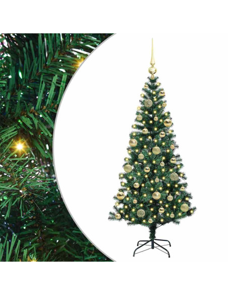 Albero di Natale artificiale con luci integrate Verde 120cm