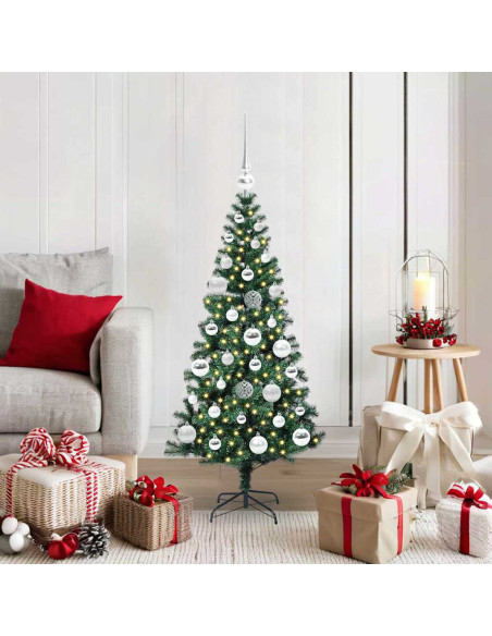 Albero di Natale artificiale con luci integrate Verde 120cm