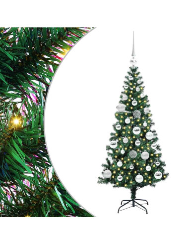 Albero di Natale artificiale con luci integrate Verde 120cm