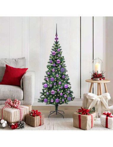 Albero di Natale artificiale con luci integrate Verde 120cm