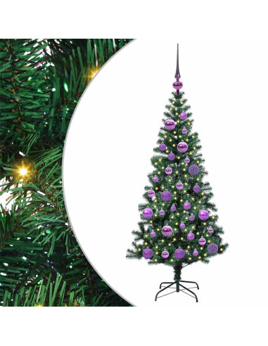 Albero di Natale artificiale con luci integrate Verde 120cm