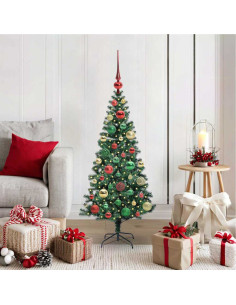 Albero di Natale artificiale con luci integrate Verde 120cm 2