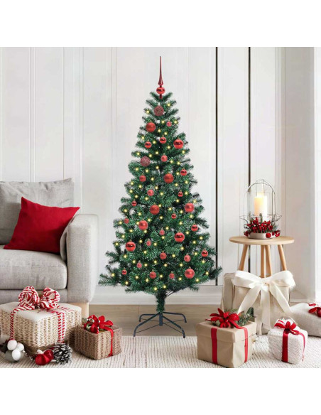 Albero di Natale artificiale con luci integrate Verde 150 cm