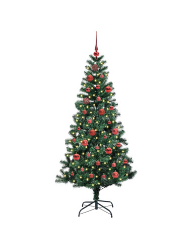 Albero di Natale artificiale con luci integrate Verde 150 cm