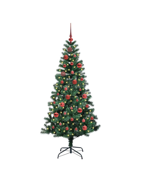 Albero di Natale artificiale con luci integrate Verde 150 cm